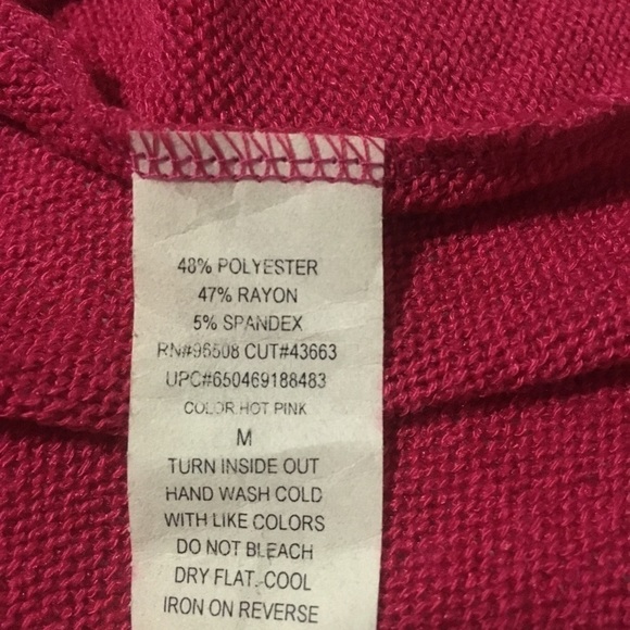 NWOT FANG Knitted Pink & Black Cheetah Tank Top M - Picture 5 of 5